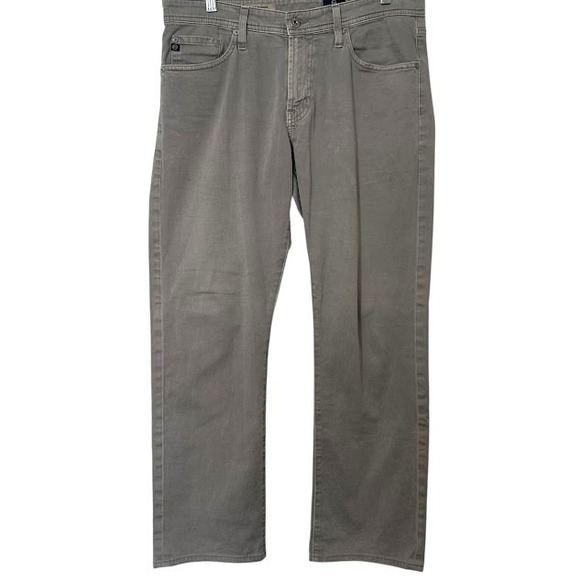 AG Adriano Goldschmied Light Gray Graduate Tailored Leg Chino Pants Mens 31 - Picture 1 of 5